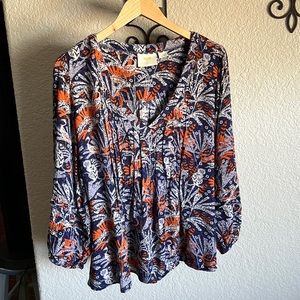 EUC Anthropologie Maeve XL long sleeve blouse